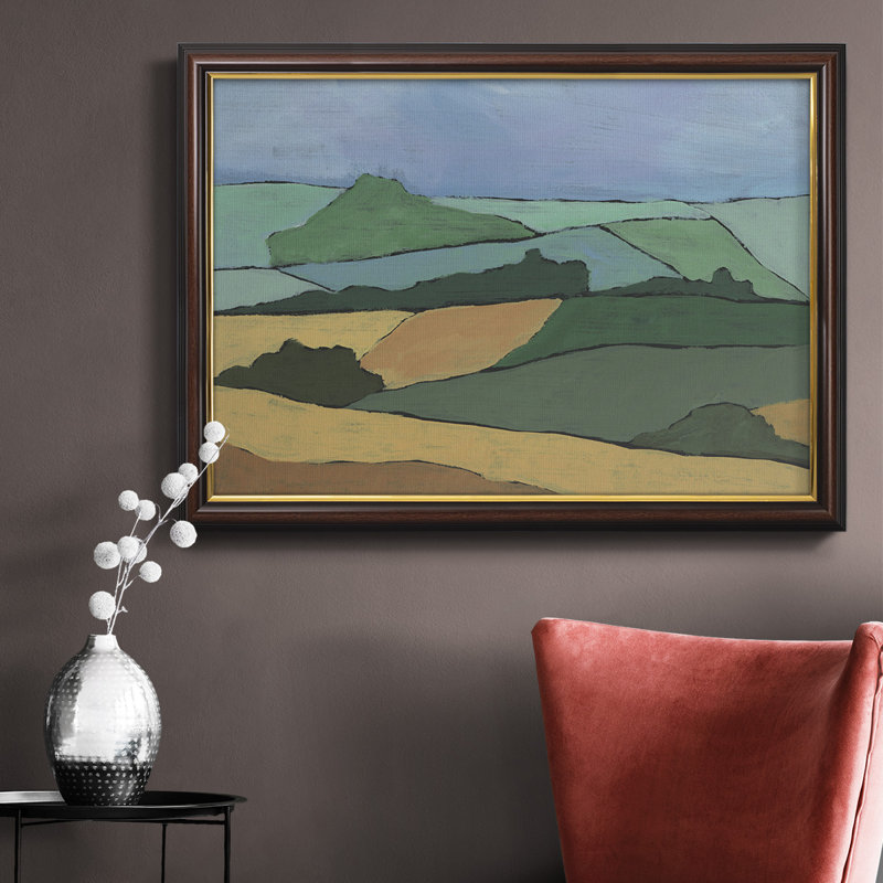 Topographie bloquée I, toile encadrée de qualité supérieure - prête à être accrochée, H 16 po x l 20 po x P 2,5 po