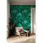 Papier peint floral, sarcelle, décoration murale vibrante