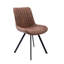 Ensemble de 2 chaises de salle à manger Corrigan Studio® Vue, microfibre et pieds en métal-1197424513