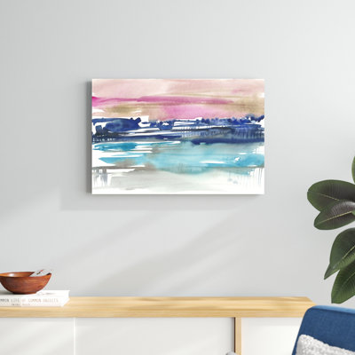 «Indigo Sunset I», peinture sur toile