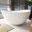 63'' x 37.4'' Freestanding Soaking Solid Surface Bathtub