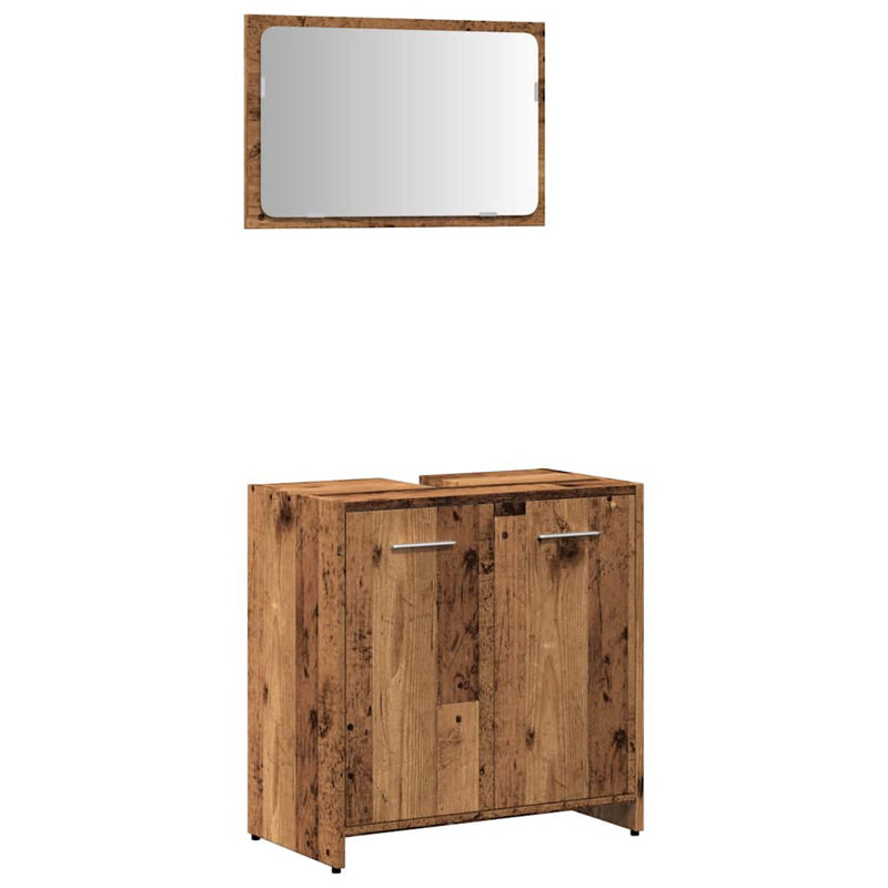 Avrilynn Bathroom Storage Furniture Set, Old Wood