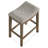 ROME + OAK Parker Backless Counter Stool, Walnut with Grey Upholstery-498765904