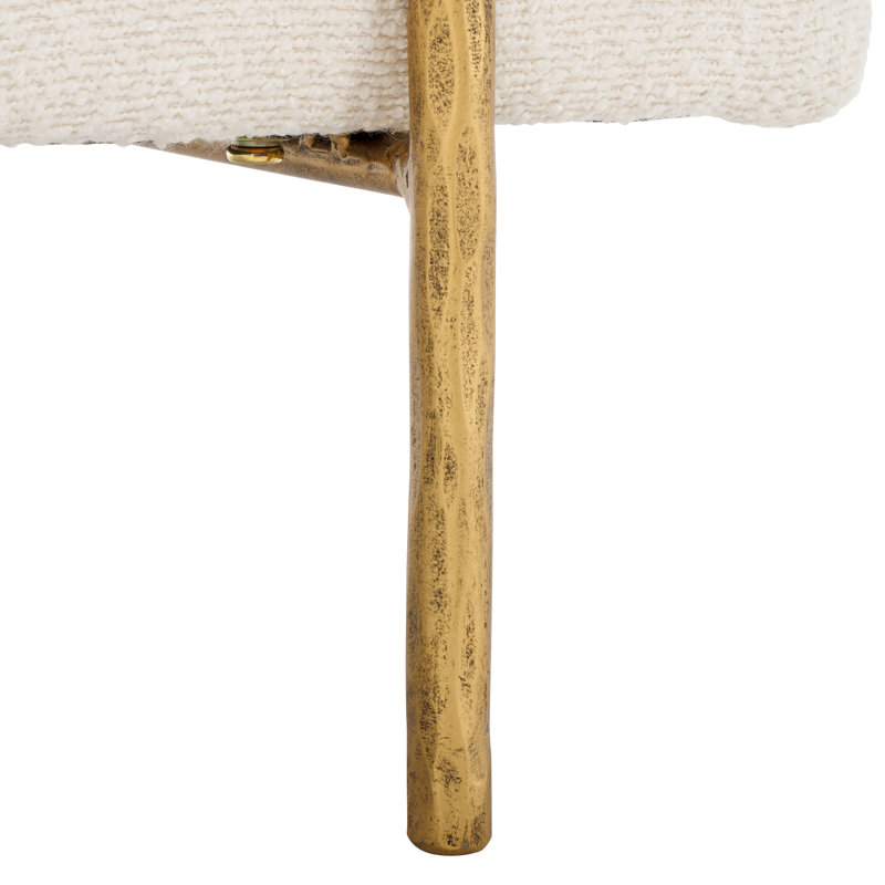 Jessa Boucle Bench, Brass