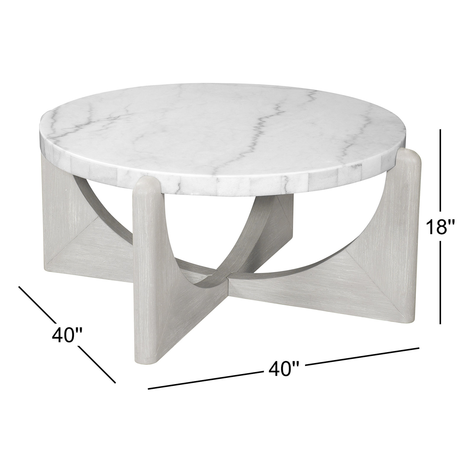 40" Genuine Marble Cocktail Table