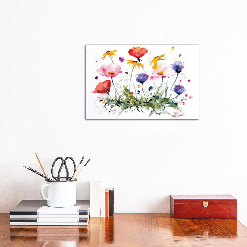 Wildflowers - Wrapped Canvas Print, 30.48 cm H x 45.72 cm W