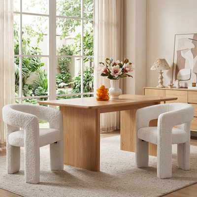 Modern Upholstered Barrel Dining Chairs