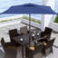Parasol de marché carré 6 pi 6 po x 6 pi 6 po avec base Helland-84993288
