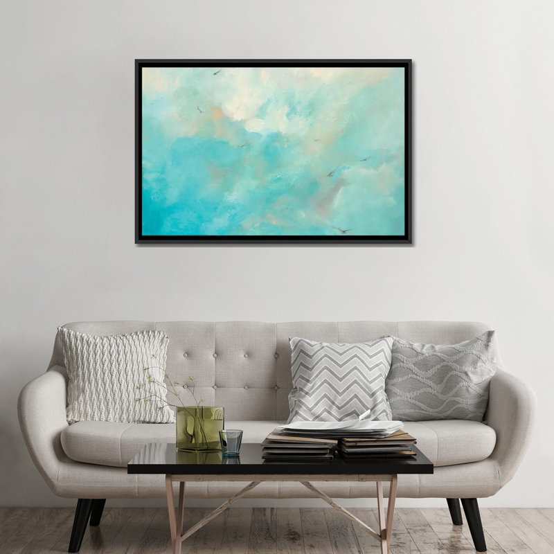 « flying home » par dina d’argo, reproduction d’impression sur toile tendue, H 32 po x l 48 po x P 1,5 po, Pas de tapis