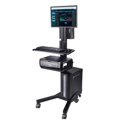 Support pour ordinateur portable roulant à hauteur réglable