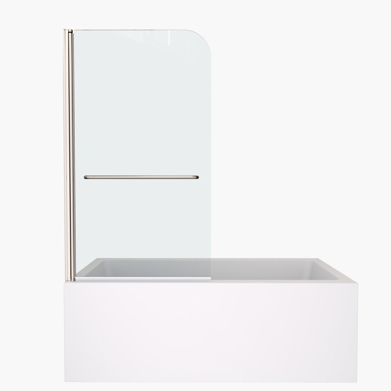 Écran de douche de salle de bain avec verre trempé 1/4 "et barre à serviettes décorative - 3458 Gorgeous
