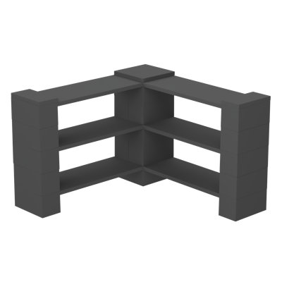 Étagère d'angle à 3 niveaux