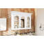 Armoire à pharmacie 40 "avec miroir, armoire de rangement pour salle de bain avec porte miroir et tablettes, armoire de salle de bain murale avec portes en verre