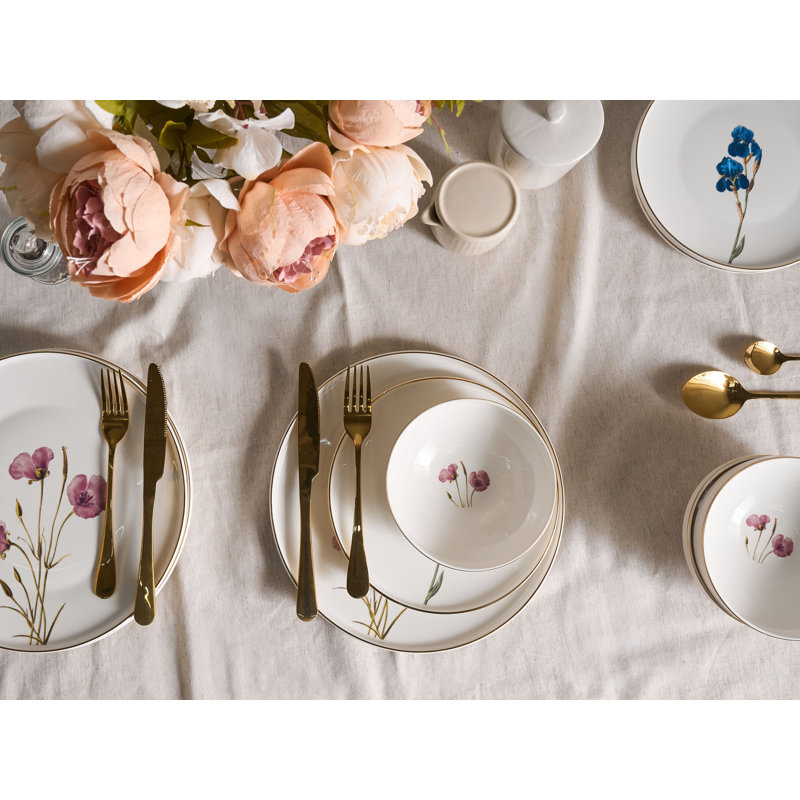 Porcelain China Dinnerware Set Piece - Service for 4
