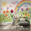 Spring Meadow papier peint aquarelle arc-en-ciel amovible-328237014-328237008
