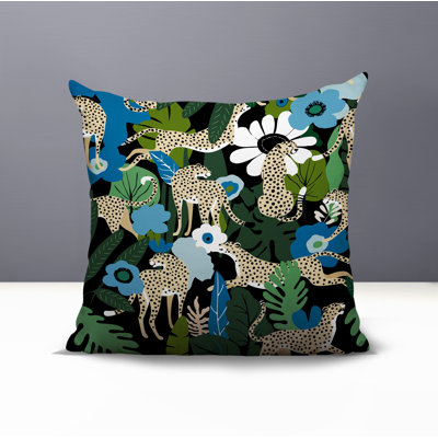 Nogi Leopard Reversible Indoor/Outdoor Square Pillow