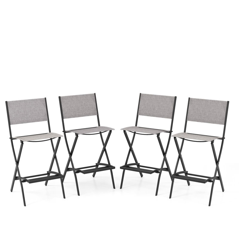 Metal Outdoor 70cm Bar Stool, Grey