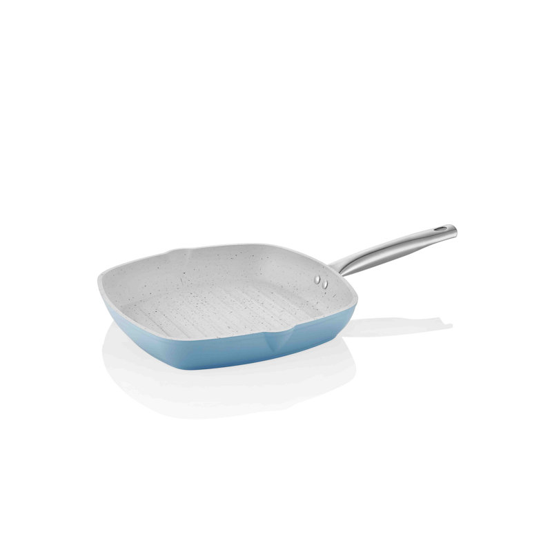 Poêle à frire antiadhésive en aluminium 11 po, Bleu