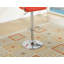 Tabouret de bar en similicuir rouge de style contemporain, ensemble de 2 tabourets de cuisine à hauteur réglable pour îlot de cuisine