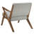 Balom Retro Button Tufted Upholstered Arm Chair with Angled Wood Frame-376529586