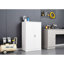 Armoire casier de rangement en métal - maison, tablette réglable avec serrure blanche pour garage, teinte