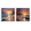 Olivas - Ensemble de 2 collages nautiques et carrés de plage-101855047-101855049