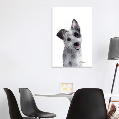 Blue Heeler Puppy - Wrapped Canvas Painting