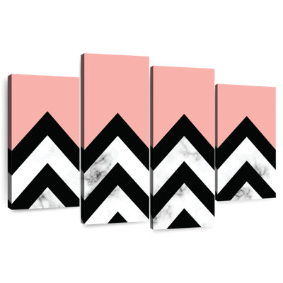 Abstract Zigzag Marble Contrast