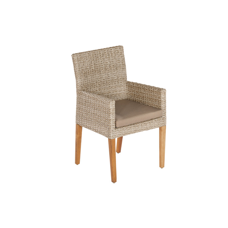 Harvir Patio Dining Armchair with Cushion