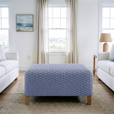 Snug Fit Slipcover For Ottoman - Durable Protective  Pet-Friendly - Embrace Collection