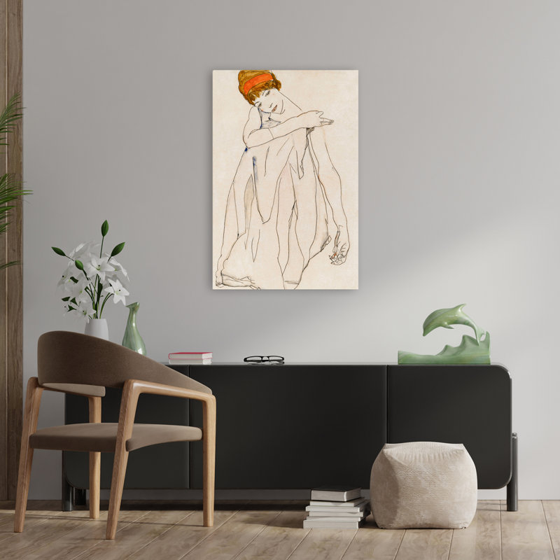 Femme couverte - Art figuratif, H 36 po x l 24 po