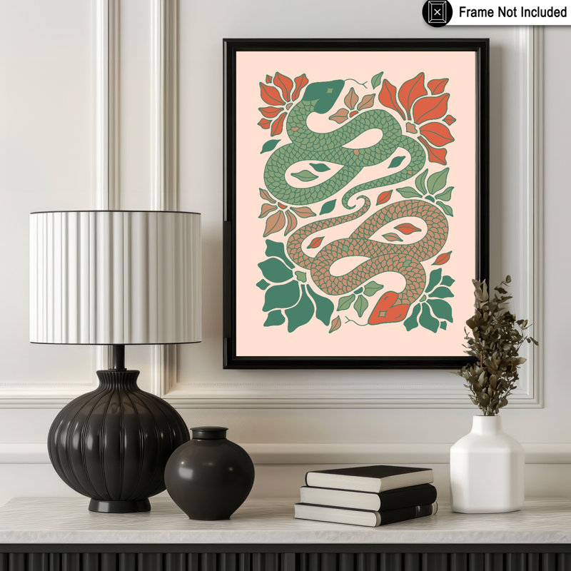 Groovy Snakes No1, Unframed, Poster, 11"H x 14"W
