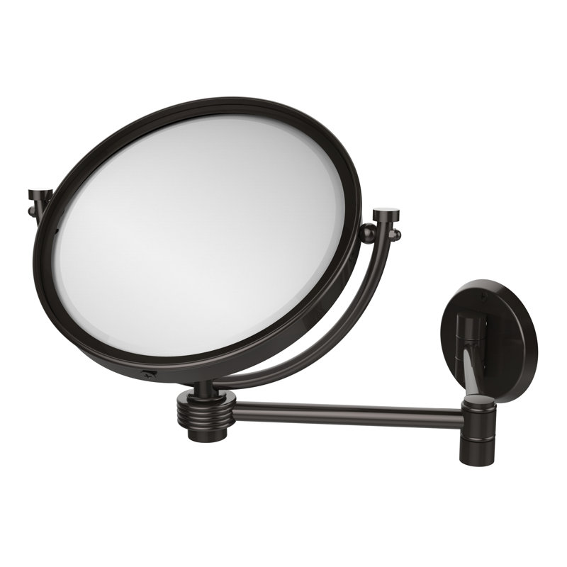 Miroir de maquillage grossissant extensible 5X, Bronze huilé