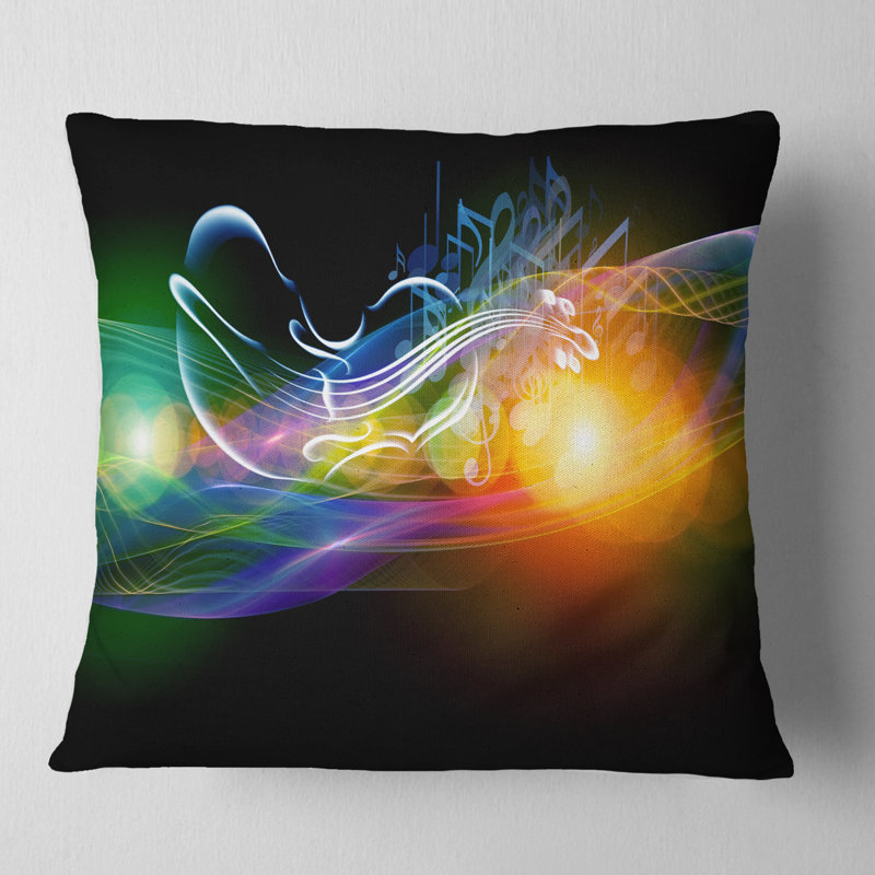 Coussin abstrait, 18 po x 18 po, Coussin décoratif