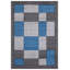 Havana Geometric Dark Grey Blue Large Rugs – Modern Living Room Carpet, Bedroom & Hallway Runner | Soft, Non-Shedding, Stain Resistant Floor Mat-562296244