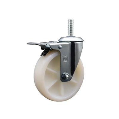 Wheel Swivel 5/8 Inch Threaded Stem Caster Total Lock Brake SCC