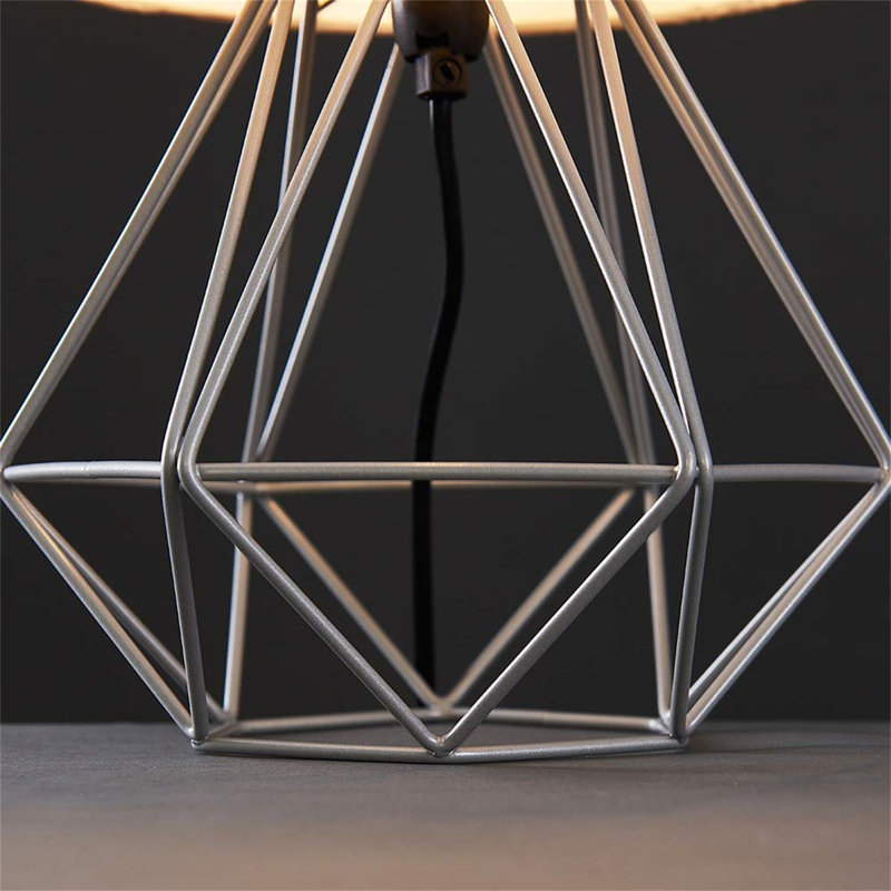 Achiuta Metal Table Lamp, White, Grey