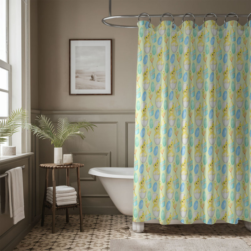 Rideau de douche standard 1 pièce Bunny Trail, H 74 po x l 35 po