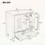Meuble-lavabo de salle de bain avec lavabo, rangement multifonctionnel, porte à fermeture en douceur et fabrication durable-117983476