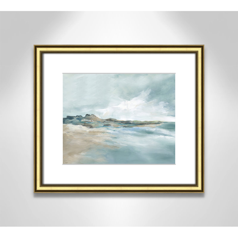 Imprimé Sandpoint par Carol Robinson, Reproduction encadrée avec passe-partout, Or classique