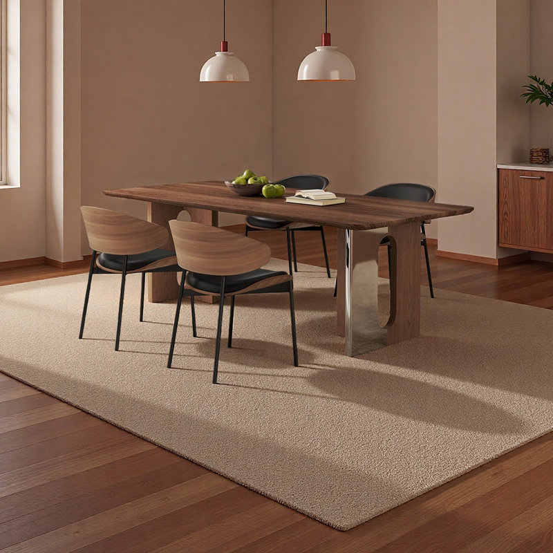 Bureau d'inspiration rétro, 5 pièces: table, 4 chaises, H 30,31 po x l 62,99 po x P 31,49 po