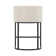 27" H Counter Height Bar Stools Set Of 2, Modern Barrel Counter Stools With Backrest And Arms, Metal Frames, Linen Fabric Upholstered Accent Barstools For Kitchen Island