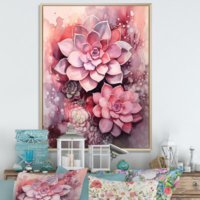 Rose, crème, résistance des plantes grasses