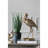 10X15.9X3.7" Standing Crane Figurine, Gold Finish