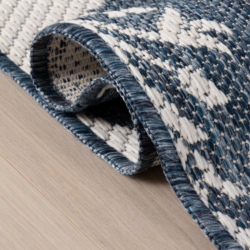  Tapis traditionnel intérieur / extérieur Navelle, Rectangulaire 4 pi x 6 pi