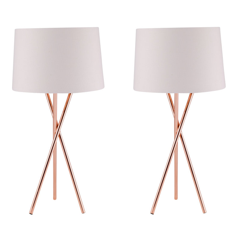 Castello Metal Tripod Lamp, Copper, Black