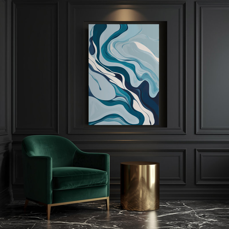 Toile abstraite sur fond gris 92, H 14 po x l 11 po