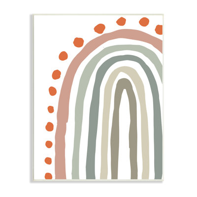 " Earth Tone Rainbow With Red Polka Dots " by Elizabeth Medley
