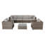 Ensemble de canapé de patio en osier 6 places avec table basse entièrement assemblé-978807791