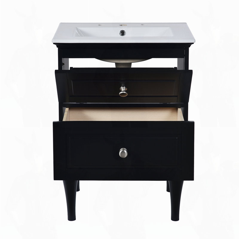 Armoire de rangement de salle de bain avec 2 tiroirs